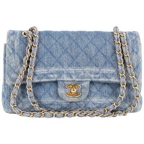 chanel flap denim bag|Chanel single flap bag price.